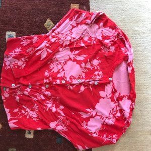 Lord and Taylor orange and pink cardigan